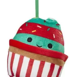 Hot Sale ❤️ Squishmallows Ornament Chantel Cupcake Exclusive 4-Inch Plush [Holiday CLASSIC Collection Loose] ⭐