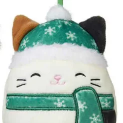Hot Sale 🛒 Squishmallows Ornament Cam the Cat Exclusive 4-Inch Plush [Holiday WINTER Collection Loose] 🎁